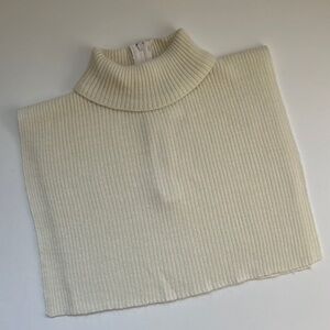 Vintage Ivory / Cream Ribbed Turtleneck Dickie Faux Sweater One Size